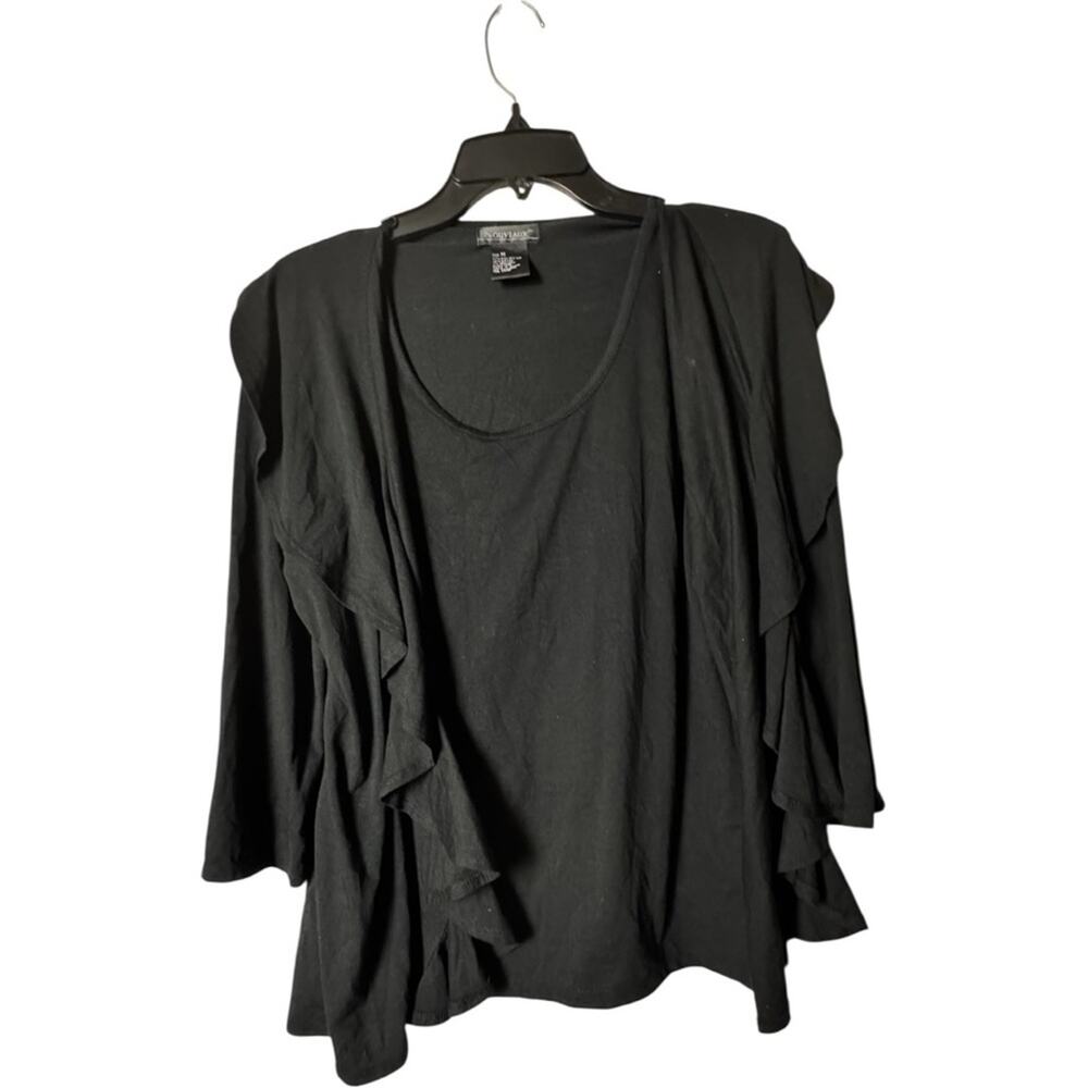 Nouveaux Women’s Black Ruffled Blouse Sz M